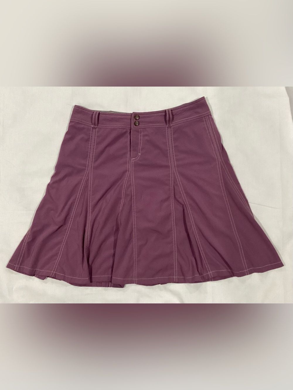 Athleta Whatever Skort Purple Pleated Built-In Shorts Golf Tennis size 10